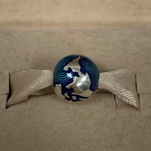 Pandora Blue Globe Clip Charm